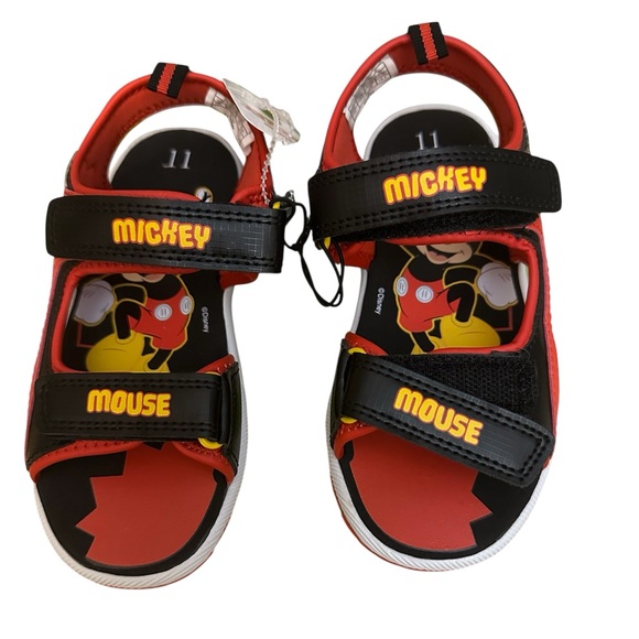Disney Other - NWT Disney Mickey Mouse Red Black Sandals Size 11